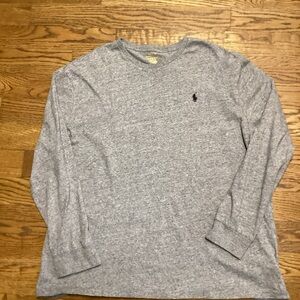 Polo Ralph Lauren long sleeve crew neck. XL. Heathered gray.